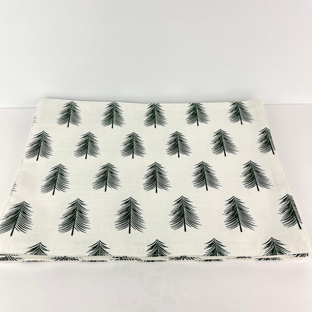 Huntington Home Placemats Evergreen Christmas Trees Cotton Set of 6